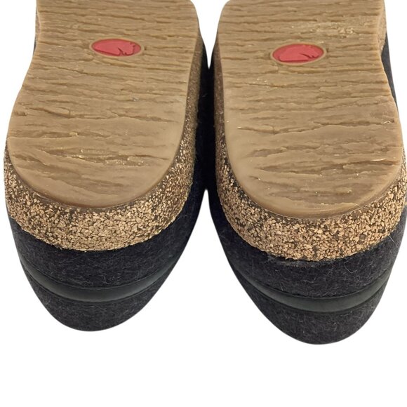Haflinger Grizzly Torben Mens 11Wool Slip On Clogs Closed Heel Dark Gray - Picture 7 of 11